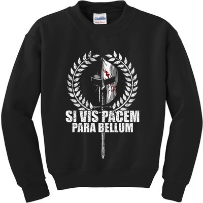 Si Vis Pacem Para Bellum Latin Wisdom Proverb Kids Sweatshirt