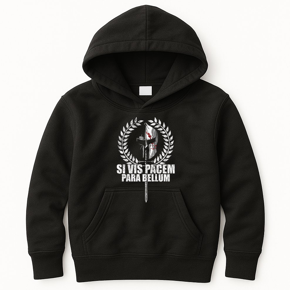 Si Vis Pacem Para Bellum Latin Wisdom Proverb Kids Hoodie