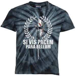 Si Vis Pacem Para Bellum Latin Wisdom Proverb Kids Tie-Dye T-Shirt