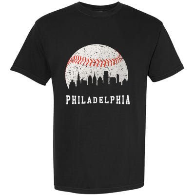 Skyline Vintage Philadelphia Baseball Fans Garment-Dyed Heavyweight T-Shirt