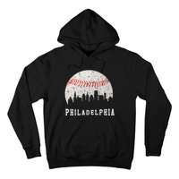 Skyline Vintage Philadelphia Baseball Fans Hoodie