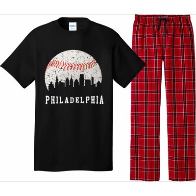 Skyline Vintage Philadelphia Baseball Fans Pajama Set