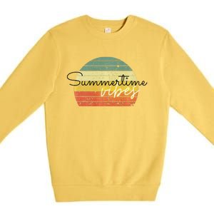 Summertime Vibes Premium Premium Crewneck Sweatshirt