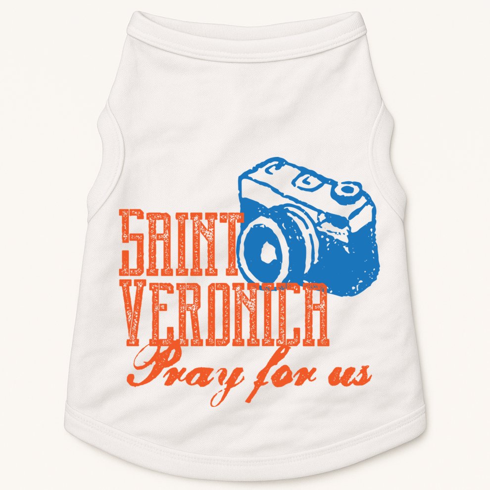 St Veronica Patron Saint Photography Photographers Catholic Cool Gift Doggie Tank