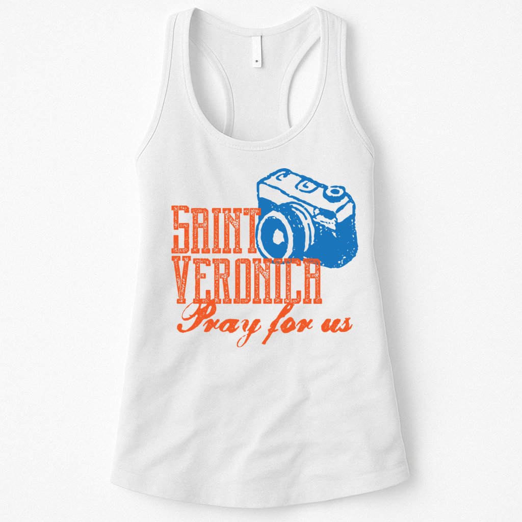 St Veronica Patron Saint Photography Photographers Catholic Cool Gift Womens Tank Top