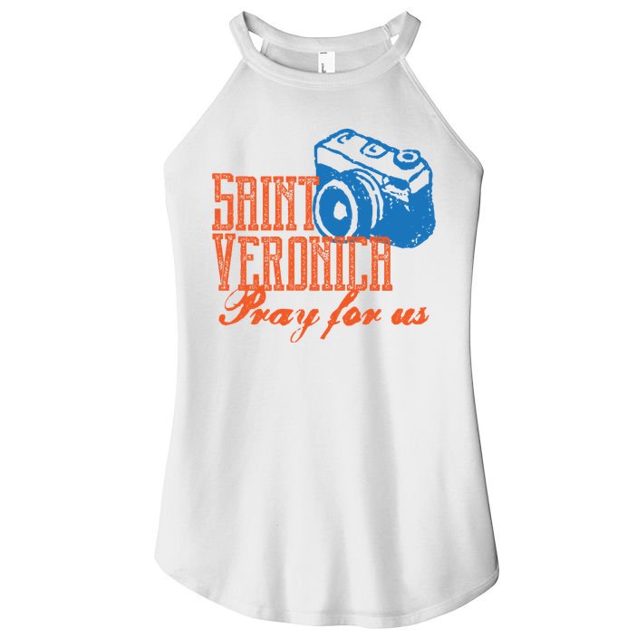 St Veronica Patron Saint Photography Photographers Catholic Cool Gift Women's Perfect Tri Rocker Tank