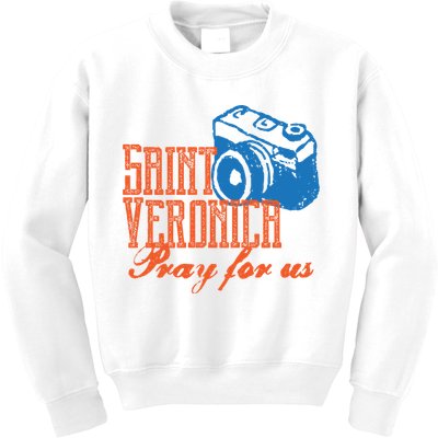 St Veronica Patron Saint Photography Photographers Catholic Cool Gift Kids Sweatshirt
