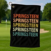 Springsteen Vintage Retro Rock Concert Golf Towel