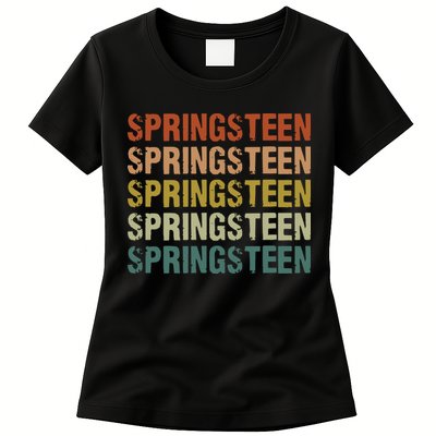 Springsteen Vintage Retro Rock Concert Womens T-Shirt