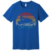 Snowmobile Vintage Retro Motor Sled Gift Premium T-Shirt