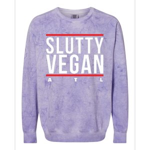 Slutty Vegan Run Slutty Colorblast Crewneck Sweatshirt