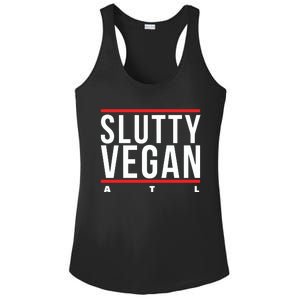 Slutty Vegan Run Slutty Ladies PosiCharge Competitor Racerback Tank