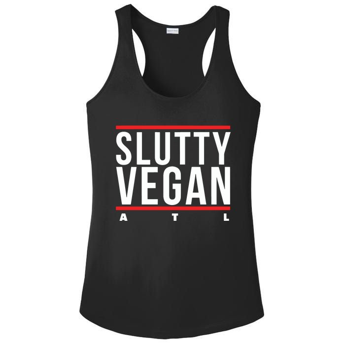 Slutty Vegan Run Slutty Ladies PosiCharge Competitor Racerback Tank