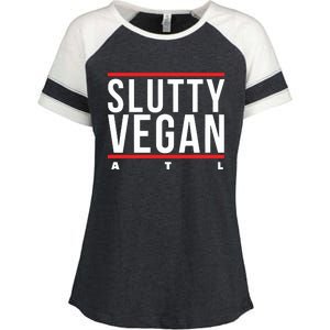 Slutty Vegan Run Slutty Enza Ladies Jersey Colorblock Tee