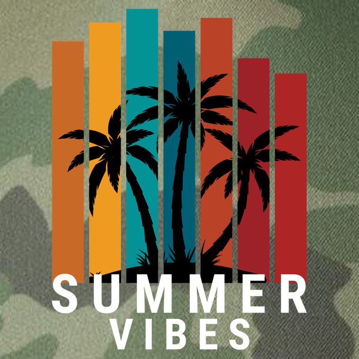 Summer Vibes Retro Palm Tree Legacy Tie Dye Trucker Hat