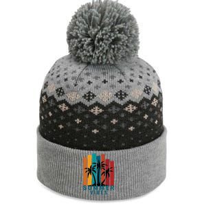 Summer Vibes Retro Palm Tree The Baniff Cuffed Pom Beanie