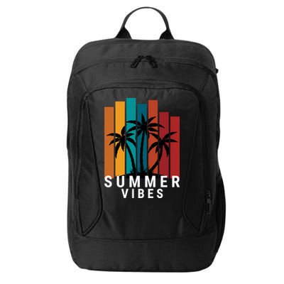 Summer Vibes Retro Palm Tree City Backpack
