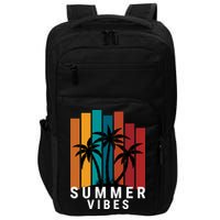Summer Vibes Retro Palm Tree Impact Tech Backpack