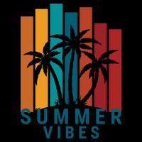 Summer Vibes Retro Palm Tree 16oz Travel Tumbler