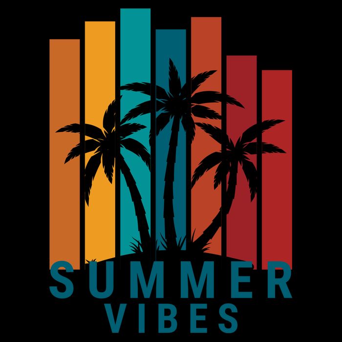 Summer Vibes Retro Palm Tree 16oz Travel Tumbler