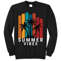 Summer Vibes Retro Palm Tree Tall Sweatshirt