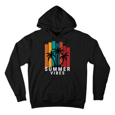 Summer Vibes Retro Palm Tree Tall Hoodie