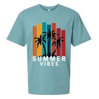 Summer Vibes Retro Palm Tree Sueded Cloud Jersey T-Shirt