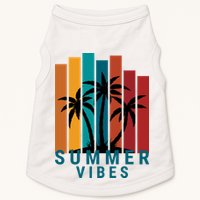 Summer Vibes Retro Palm Tree Doggie Tank