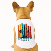 Summer Vibes Retro Palm Tree Doggie Tank