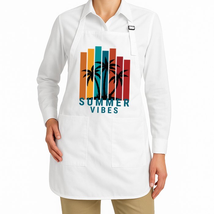 Summer Vibes Retro Palm Tree Apron