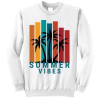 Summer Vibes Retro Palm Tree Sweatshirt