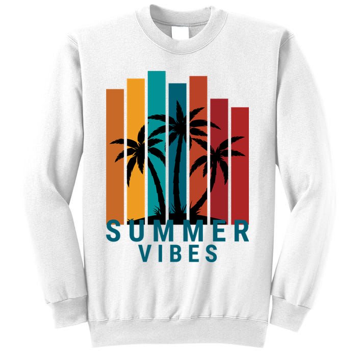 Summer Vibes Retro Palm Tree Sweatshirt