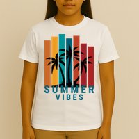 Summer Vibes Retro Palm Tree T-Shirt