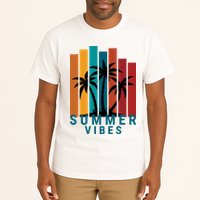 Summer Vibes Retro Palm Tree Tall T-Shirt