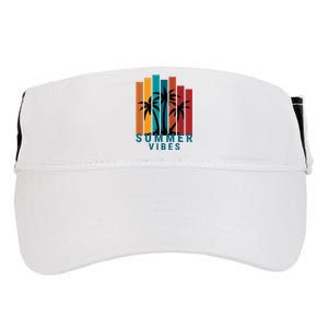 Summer Vibes Retro Palm Tree Adult Drive Performance Visor