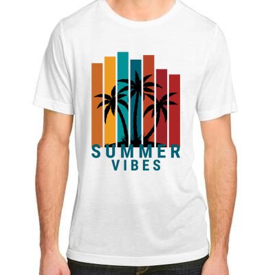 Summer Vibes Retro Palm Tree Adult ChromaSoft Performance T-Shirt