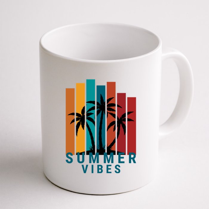 Summer Vibes Retro Palm Tree Coffee Mug