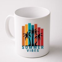 Summer Vibes Retro Palm Tree Coffee Mug