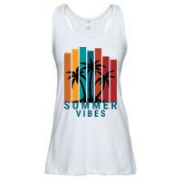 Summer Vibes Retro Palm Tree Ladies Essential Flowy Tank