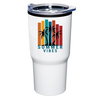 Summer Vibes Retro Palm Tree Tumbler