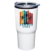 Summer Vibes Retro Palm Tree Tumbler