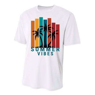 Summer Vibes Retro Palm Tree Performance Sprint T-Shirt