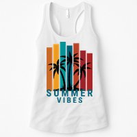 Summer Vibes Retro Palm Tree Womens Tank Top