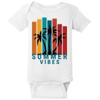 Summer Vibes Retro Palm Tree Baby Bodysuit