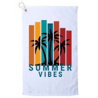 Summer Vibes Retro Palm Tree Golf Towel