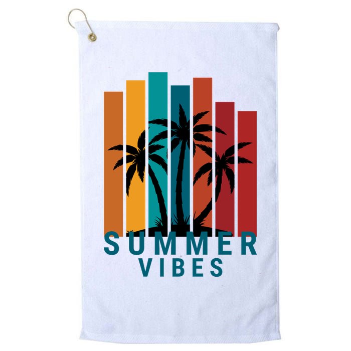 Summer Vibes Retro Palm Tree Golf Towel