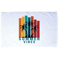 Summer Vibes Retro Palm Tree Microfiber Hand Towel