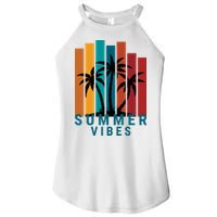 Summer Vibes Retro Palm Tree Women's Perfect Tri Rocker Tank