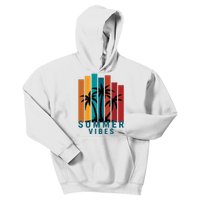 Summer Vibes Retro Palm Tree Kids Hoodie