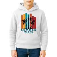 Summer Vibes Retro Palm Tree Kids Hoodie